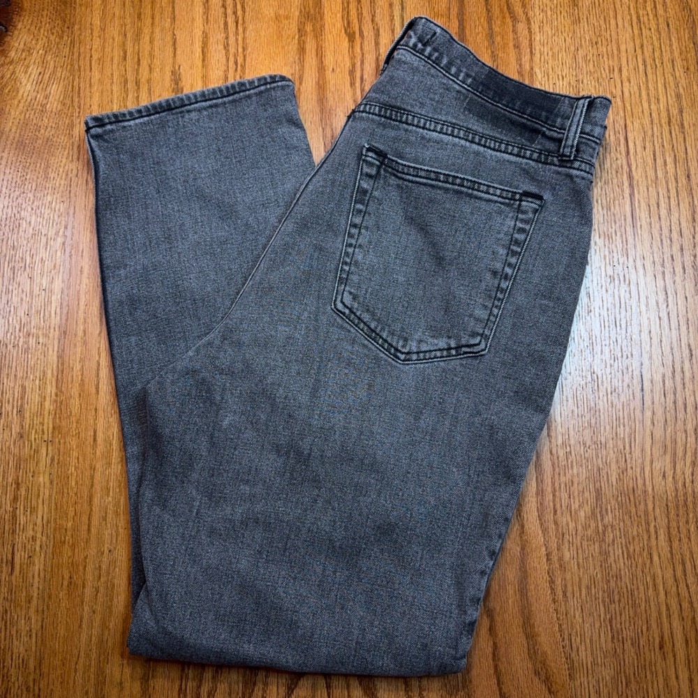 Abercrombie & Fitch Ankle Straight Jeans Women 31/12L Gray Curve Love High Rise